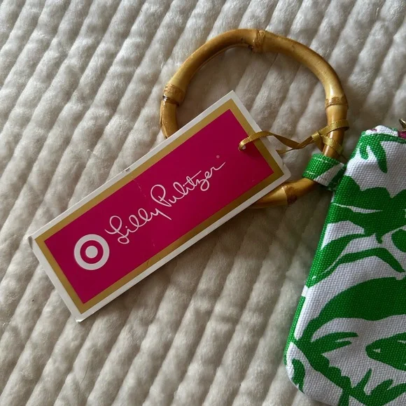 Lilly Pulitzer Green and White Tropical Tree Clutch - Picture 2 of 4